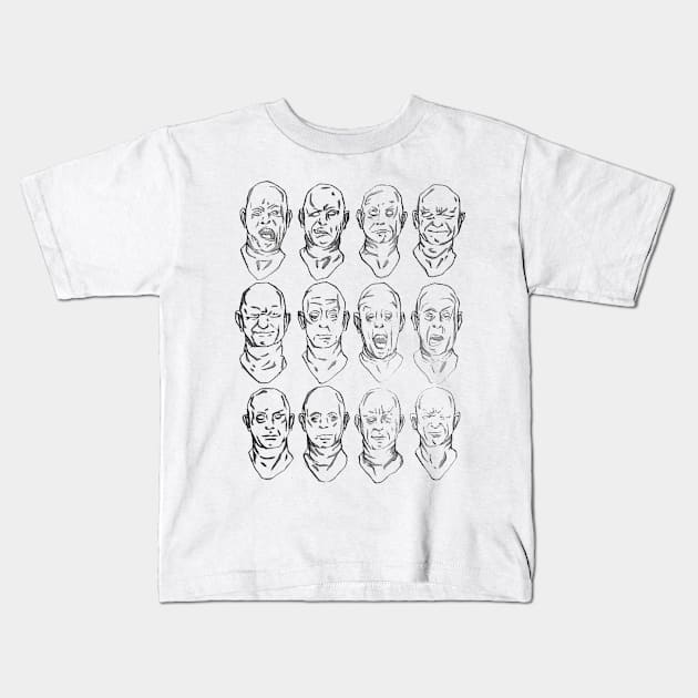 face wall Kids T-Shirt by apokatastasis